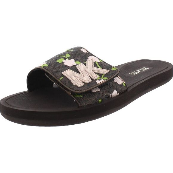 MICHAEL Michael Kors Shoes - MICHAEL Michael Kors Womens Brown Glitter Summer Slide Sandals Shoes NWT